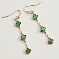 Mini Quatrefoil Dangle Earrings | Delicate Charm Jewelry
