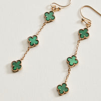 Mini Quatrefoil Dangle Earrings | Delicate Charm Jewelry