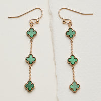 Mini Quatrefoil Dangle Earrings | Delicate Charm Jewelry