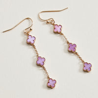 Mini Quatrefoil Dangle Earrings | Delicate Charm Jewelry