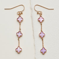 Mini Quatrefoil Dangle Earrings | Delicate Charm Jewelry