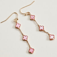 Mini Quatrefoil Dangle Earrings | Delicate Charm Jewelry