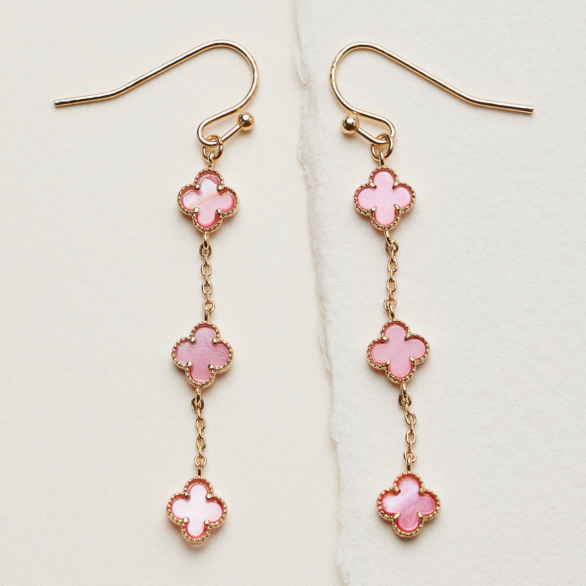 Mini Quatrefoil Dangle Earrings | Delicate Charm Jewelry
