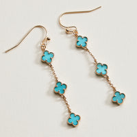 Mini Quatrefoil Dangle Earrings | Delicate Charm Jewelry