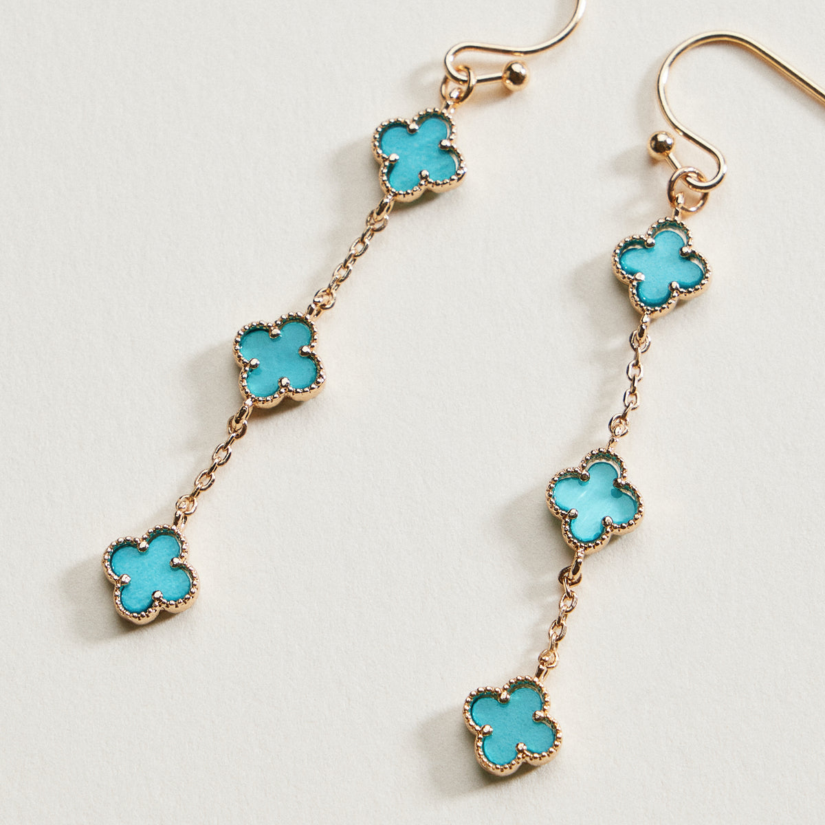 Mini Quatrefoil Dangle Earrings | Delicate Charm Jewelry