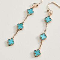 Mini Quatrefoil Dangle Earrings | Delicate Charm Jewelry