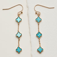 Mini Quatrefoil Dangle Earrings | Delicate Charm Jewelry