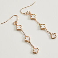 Mini Quatrefoil Dangle Earrings | Delicate Charm Jewelry