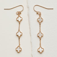 Mini Quatrefoil Dangle Earrings | Delicate Charm Jewelry