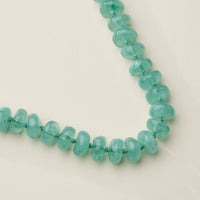 Chunky Translucent Glass Bead Necklace with Adjustable Chain – Handmade Statement Jewelry