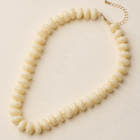 Chunky Translucent Glass Bead Necklace with Adjustable Chain – Handmade Statement Jewelry