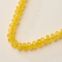 Chunky Translucent Glass Bead Necklace with Adjustable Chain – Handmade Statement Jewelry