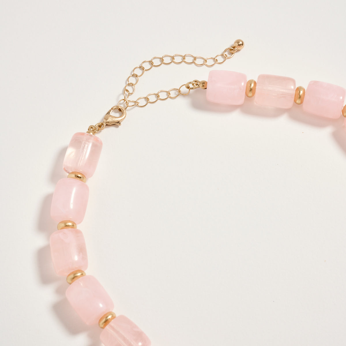 Gold Seashell Pendant Beaded Necklace – Chunky Resin Barrel Beads with Adjustable Chain, Coastal Statement Jewelry for Women