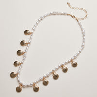 Pearl Shell Charm Necklace — Gold/Silver