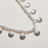 Pearl Shell Charm Necklace — Gold/Silver