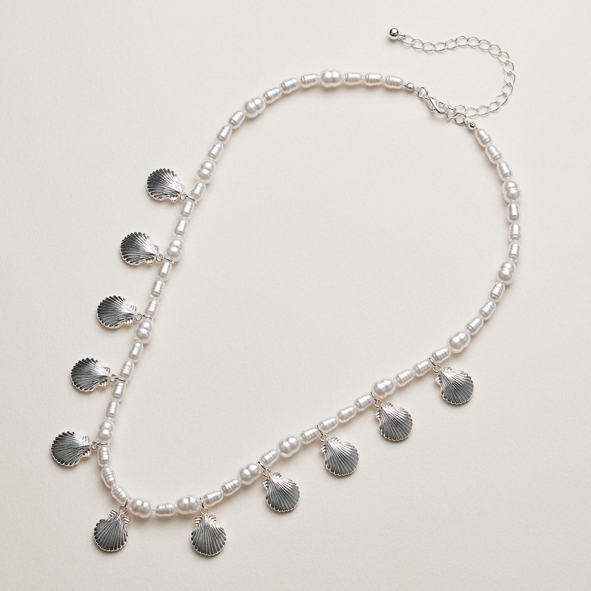 Pearl Shell Charm Necklace — Gold/Silver