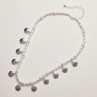 Pearl Shell Charm Necklace — Gold/Silver