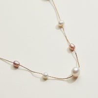 Freshwater Pearl Confetti Station Necklace | Pearl Jewelry