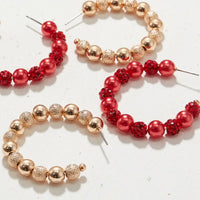 Christmas Ball Ornaments Hoop Earrings