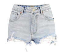 High-Waist Slim Fit Denim Shorts
