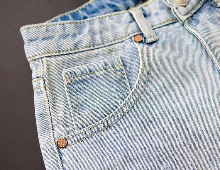 High-Waist Slim Fit Denim Shorts