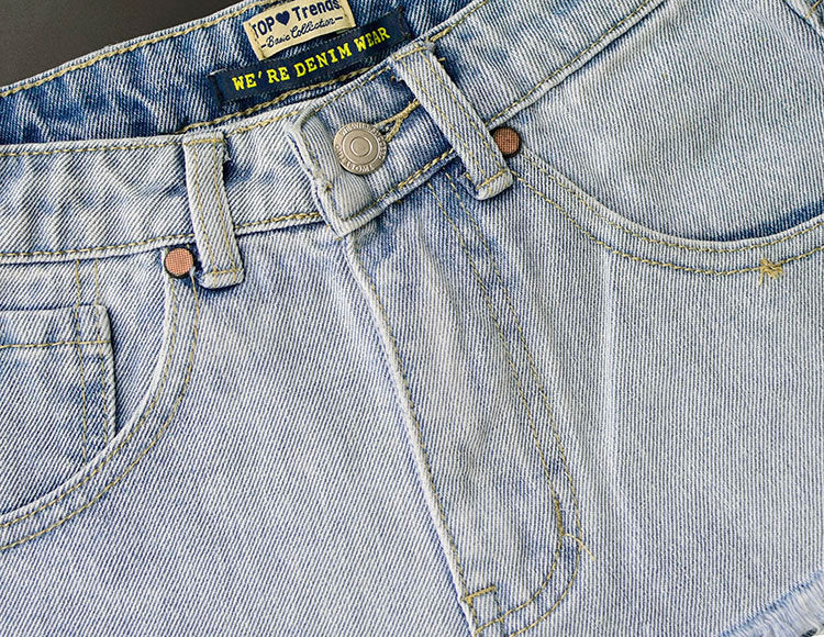 High-Waist Slim Fit Denim Shorts