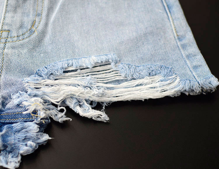 High-Waist Slim Fit Denim Shorts