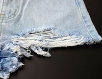 High-Waist Slim Fit Denim Shorts
