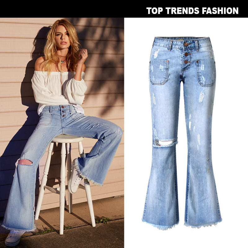 Loose Fit High-Waist Denim Jeans