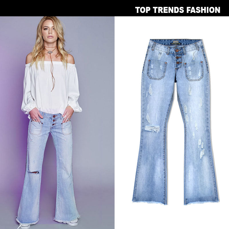 Loose Fit High-Waist Denim Jeans