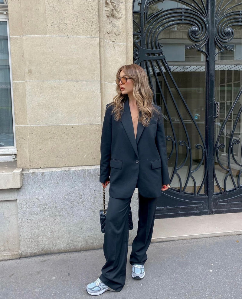 Classic Boyfriend Style Black Blazer