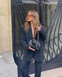 Classic Boyfriend Style Black Blazer