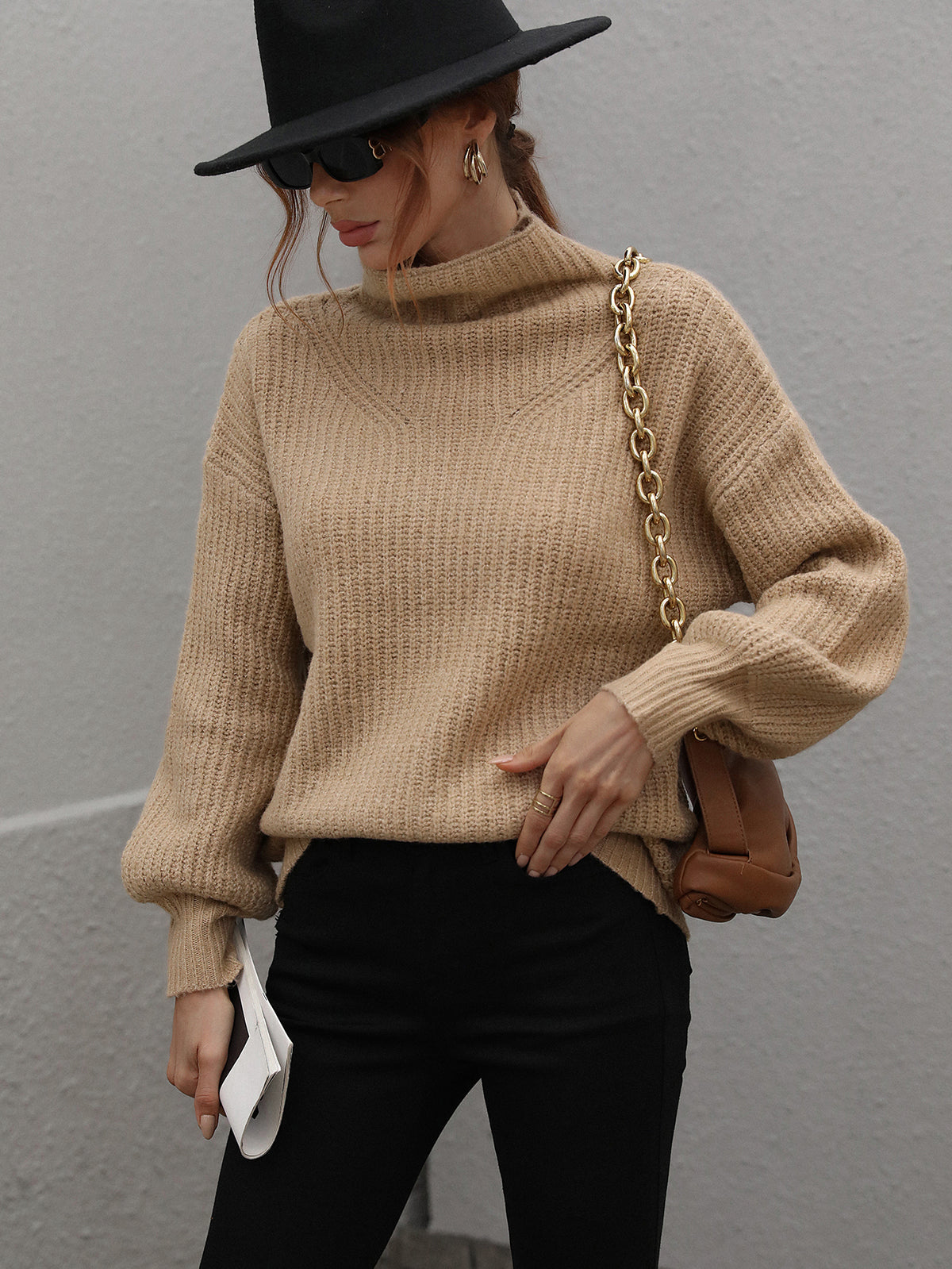 Turtleneck Pullover Loose Sweater