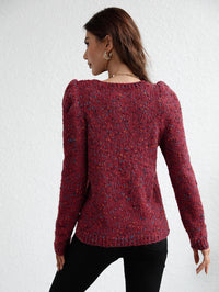 Yarn Knitted Solid Sweater