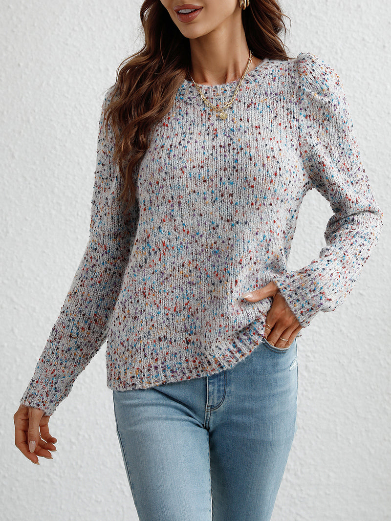 Yarn Knitted Solid Sweater