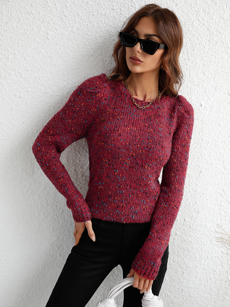 Yarn Knitted Solid Sweater