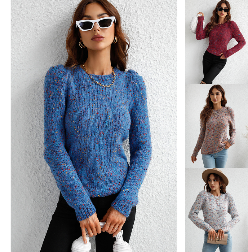 Yarn Knitted Solid Sweater