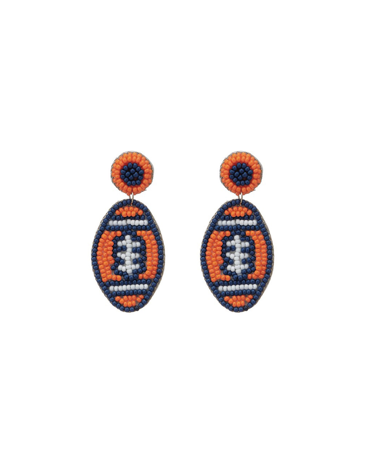 Football Seed Bead Earrings