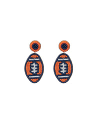 Football Seed Bead Earrings