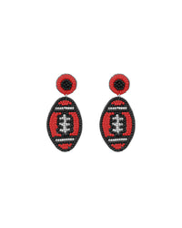 Football Seed Bead Earrings