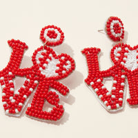 LOVE Sports Seed Bead Earrings