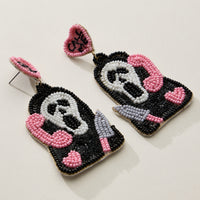 ghost face earrings