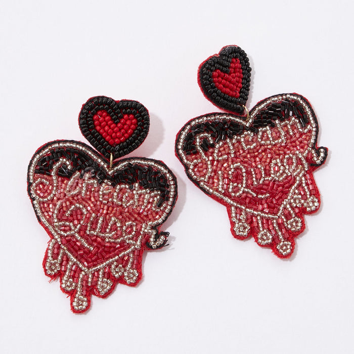 Scream Queen Seed Bead Earrings