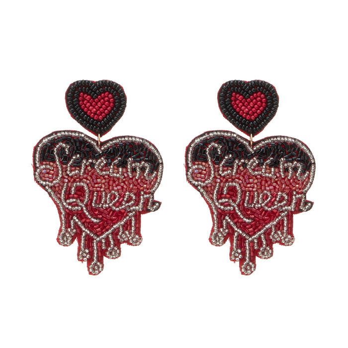 Scream Queen Seed Bead Earrings