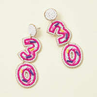 Birthday Celebration Seed Bead Earrings