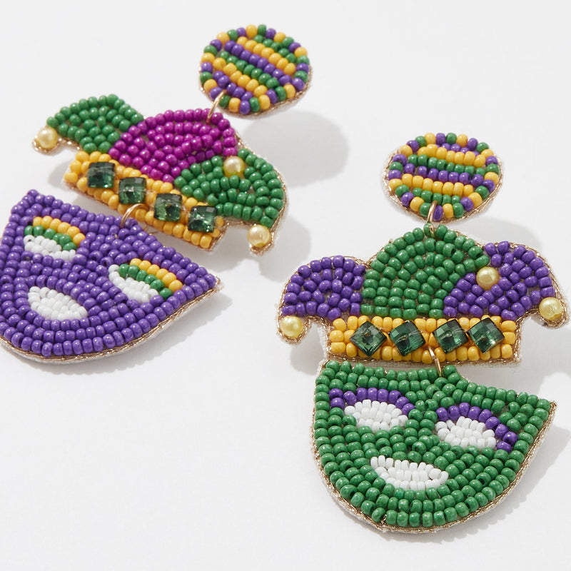 Mardi Gras Mask Earrings