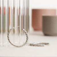Twisted Rope Hoop Earrings – Gold & Silver-Tone Textured Hoops for Women