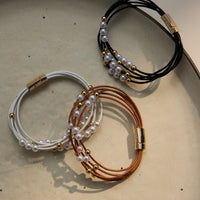 Multi-Strand Bracelet with Faux Freshwater Pearls