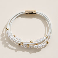 Multi-Strand Bracelet with Faux Freshwater Pearls