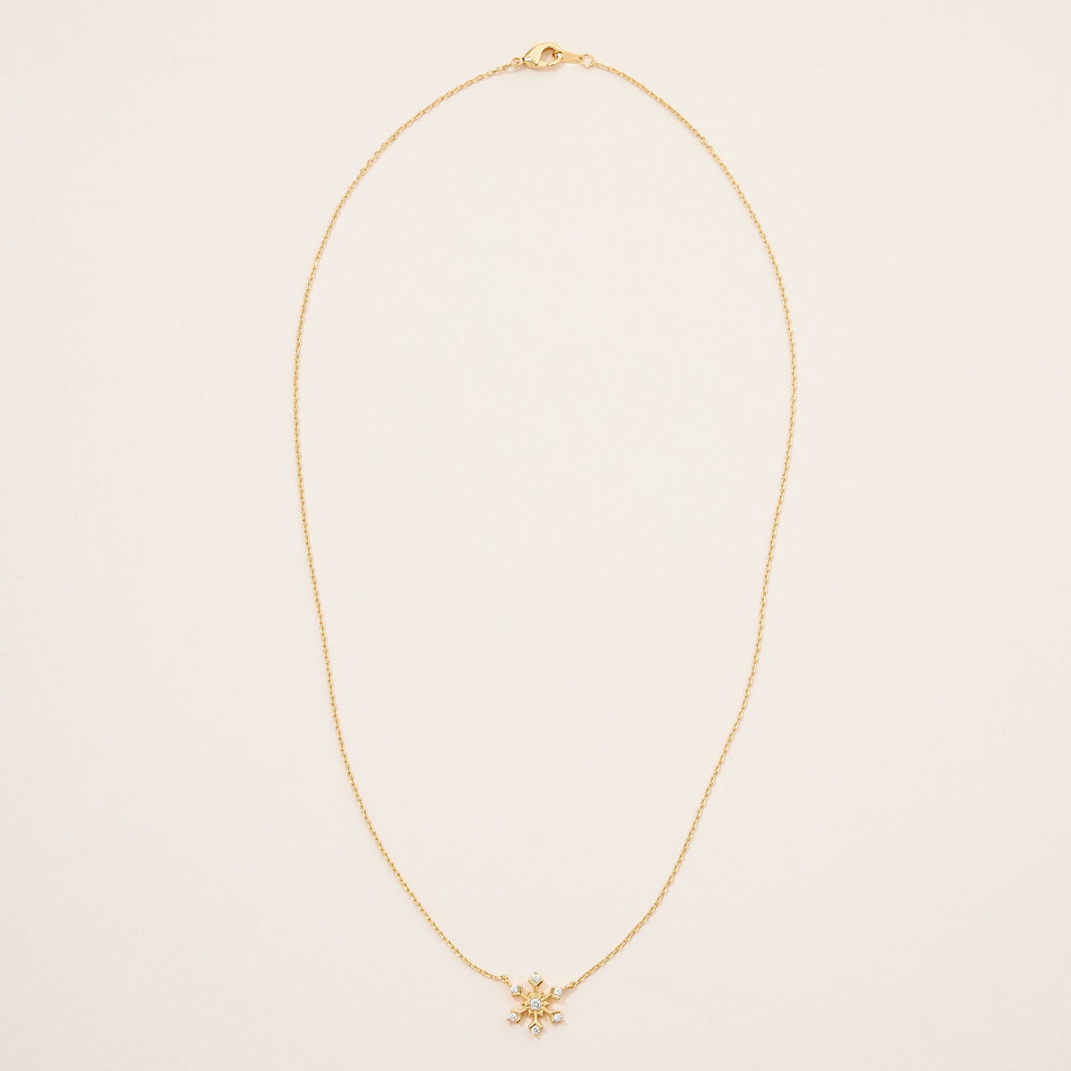 Gold Dipped Snowflake Pendant Necklace